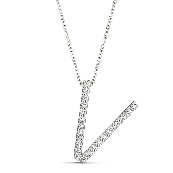 Van Natural Diamond Prong Set  Necklace