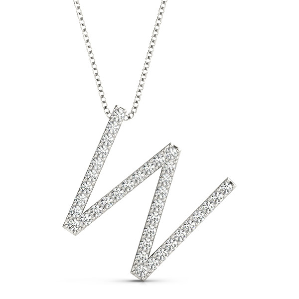 Wesley Natural Diamond Prong Set  Necklace