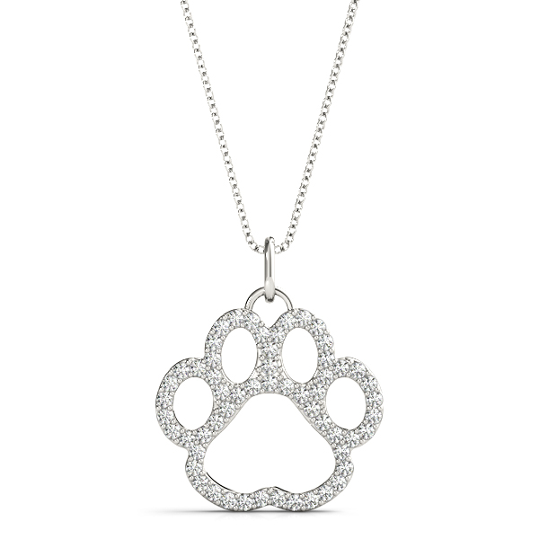 0.42 Ct Lab Grown Diamond Round Cut Ronnie Designer Pendants Necklaces in Silver 925
