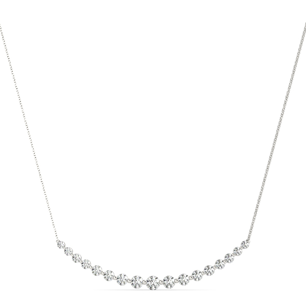 Delfiah Lab Grown Share Prong Set Diamond Necklace