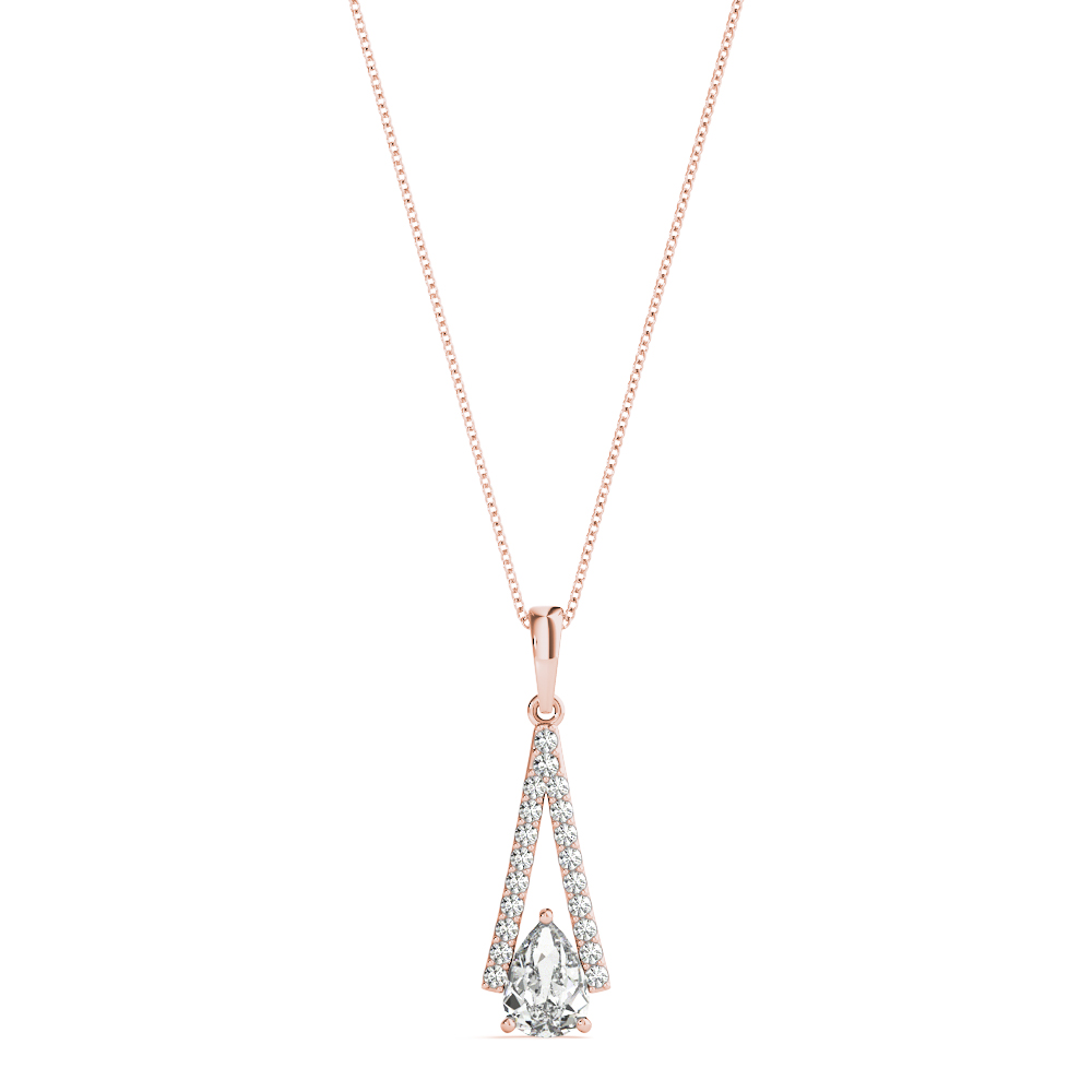 0.5 Ct Lab-Created Diamond Pear Cut Taini  in Silver 925