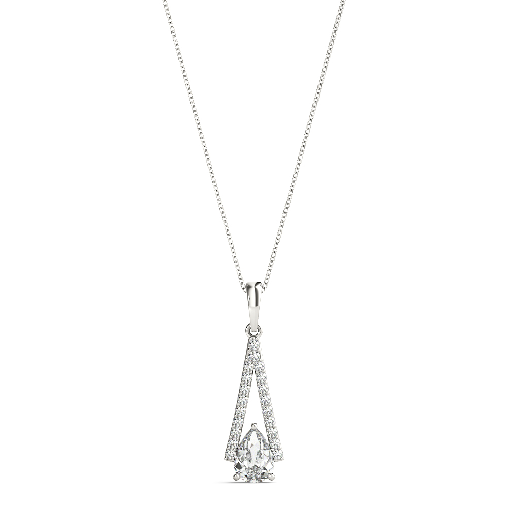 0.5 Ct Lab-Created Diamond Pear Cut Taini  in Silver 925