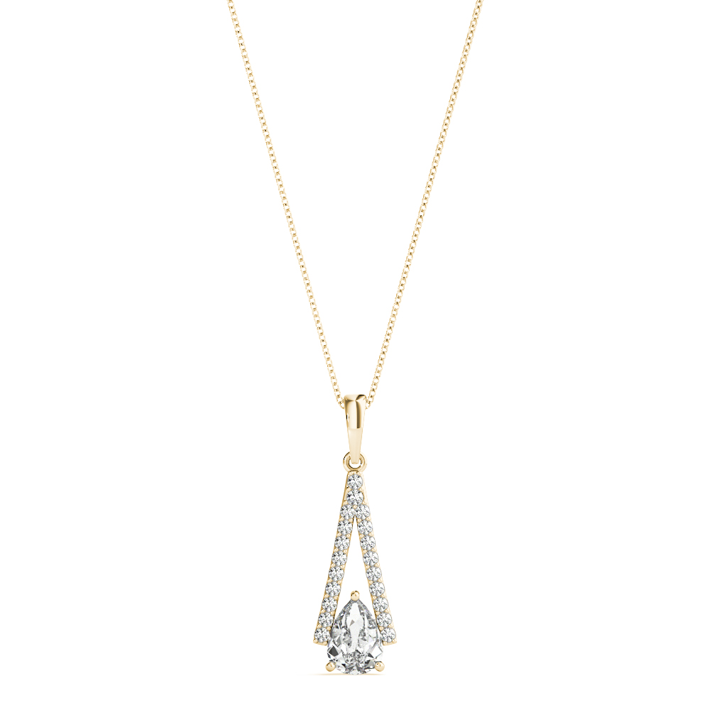 0.5 Ct Lab-Created Diamond Pear Cut Taini  in Silver 925