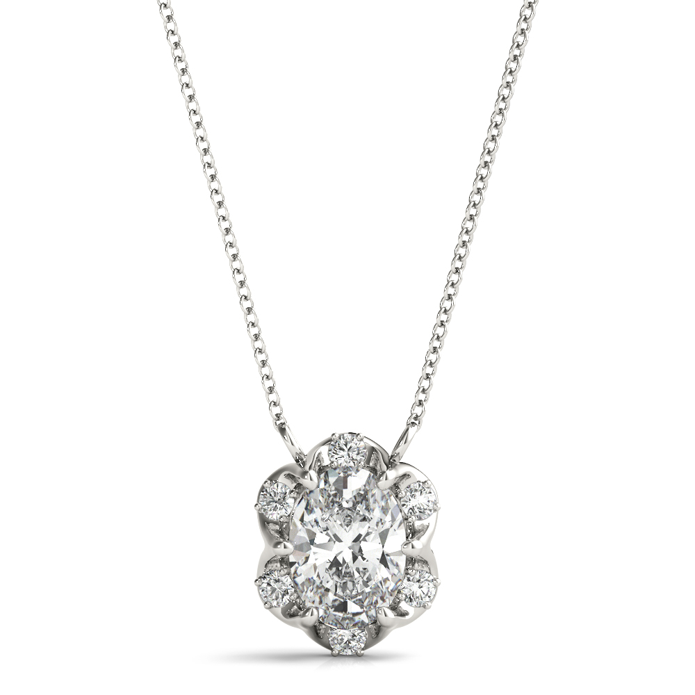 0.2 Ct Lab-Created Diamond Oval Cut Takako  in Silver 925