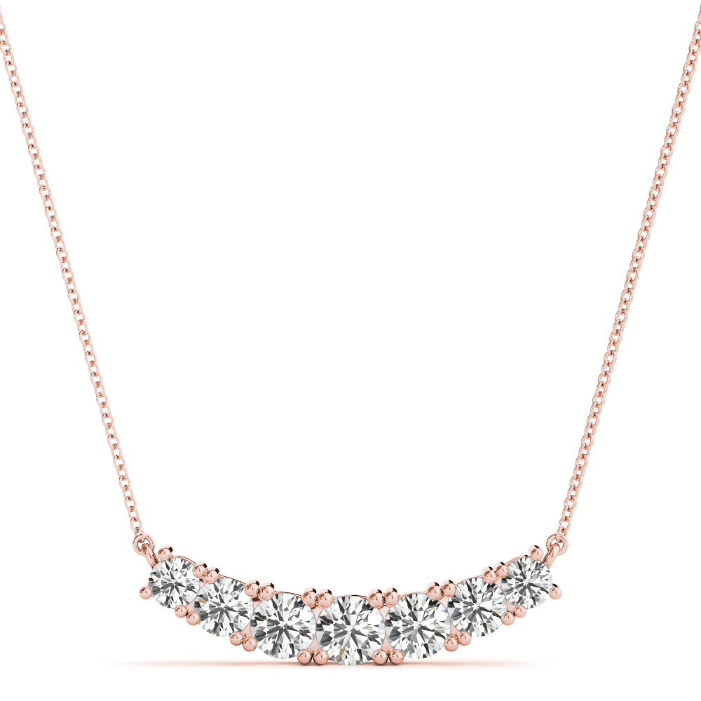 Clarah Natural Diamond Prong Set  Necklace