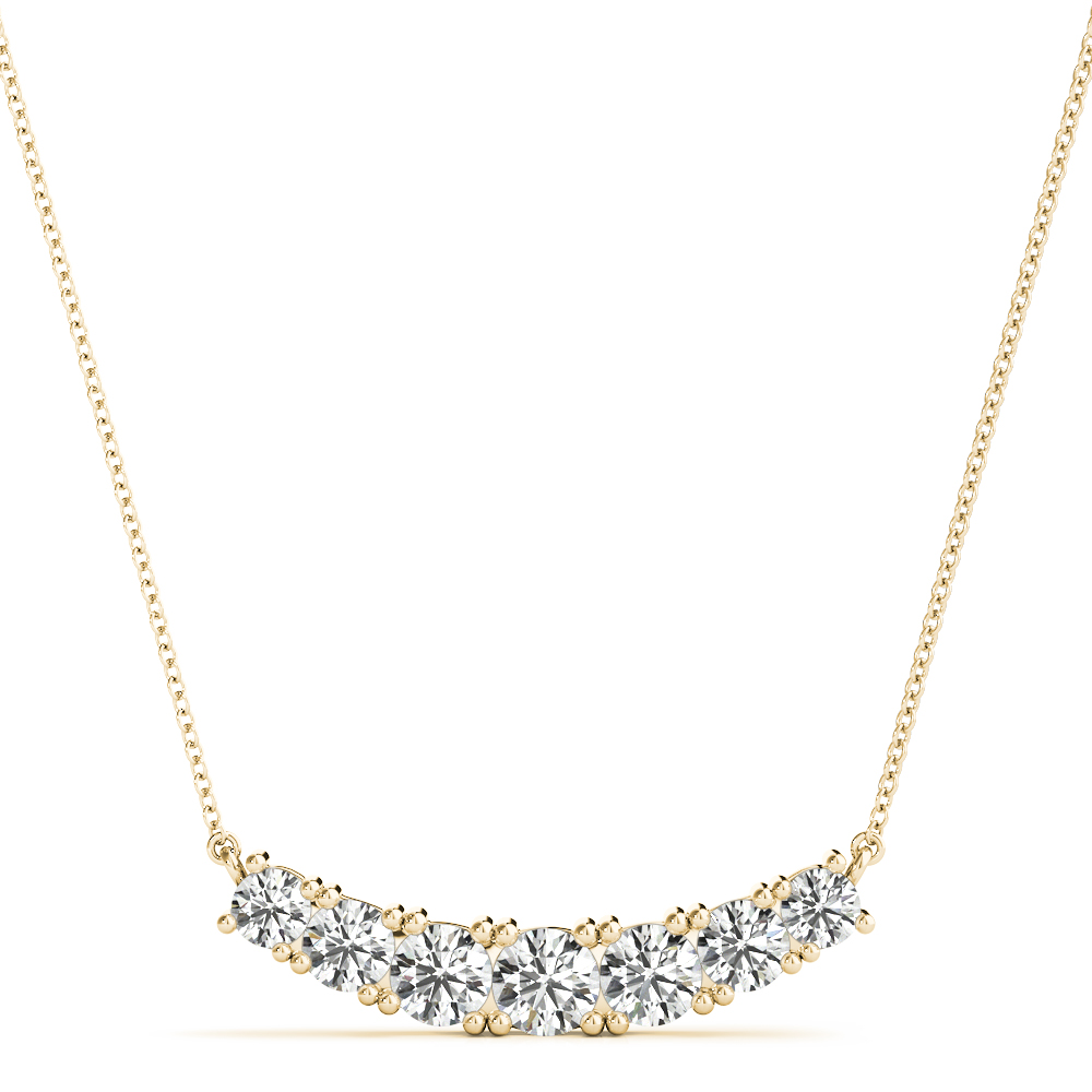 Clarah Natural Diamond Prong Set  Necklace