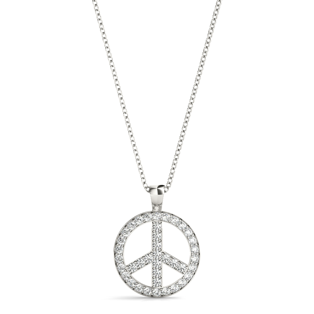 0.29 Ct Lab-Created Diamond Round Cut Albert Designer Pendants Necklaces in Silver 925