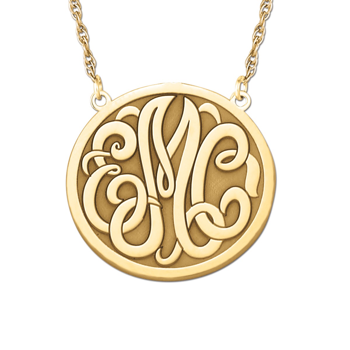 Ezio Yellow Gold Designer Pendant Necklace