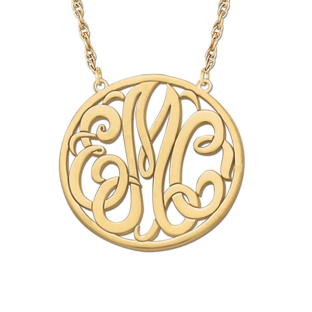 Caleb Yellow Gold Designer Pendant Necklace