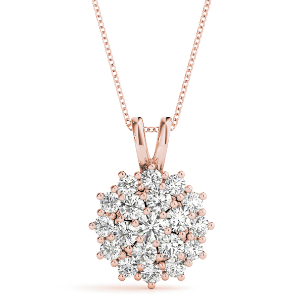 Hines Natural Diamond Pave Set  Necklace