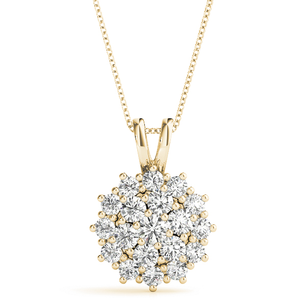 Hines Natural Diamond Pave Set  Necklace