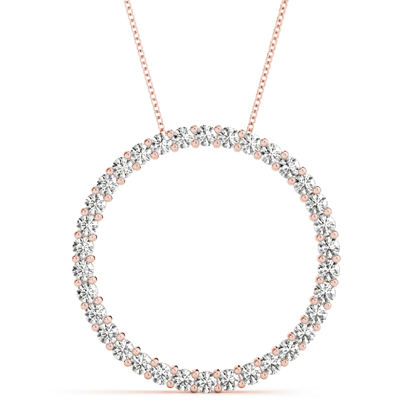 Hiram Natural Diamond Prong Set  Necklace