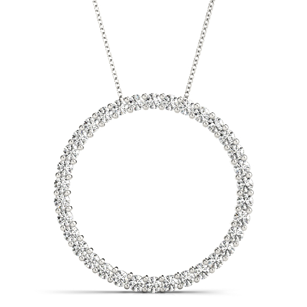 Hiram Natural Diamond Prong Set  Necklace