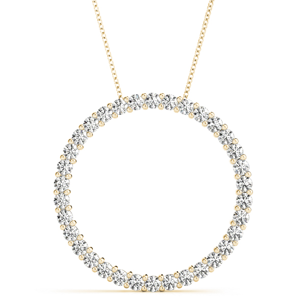 Hiram Natural Diamond Prong Set  Necklace