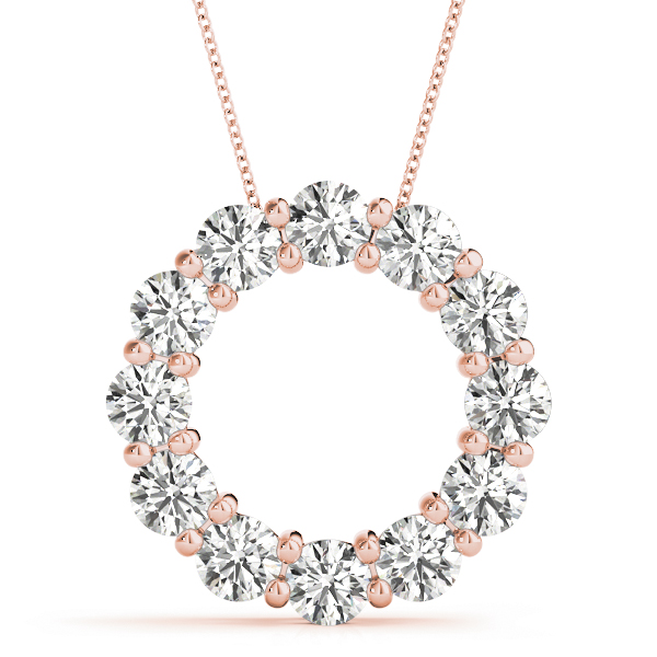 Drew Natural Diamond Shared Prong Set  Necklace