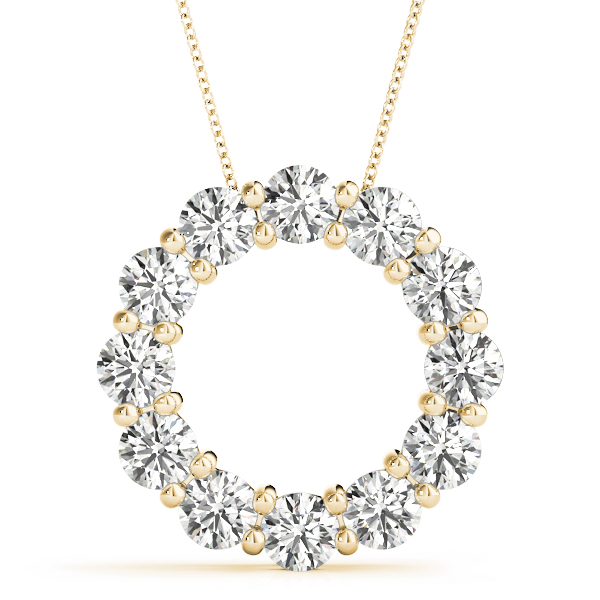 Drew Natural Diamond Shared Prong Set  Necklace