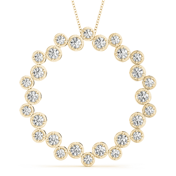 Micharl Natural Diamond Bezel Set Necklace