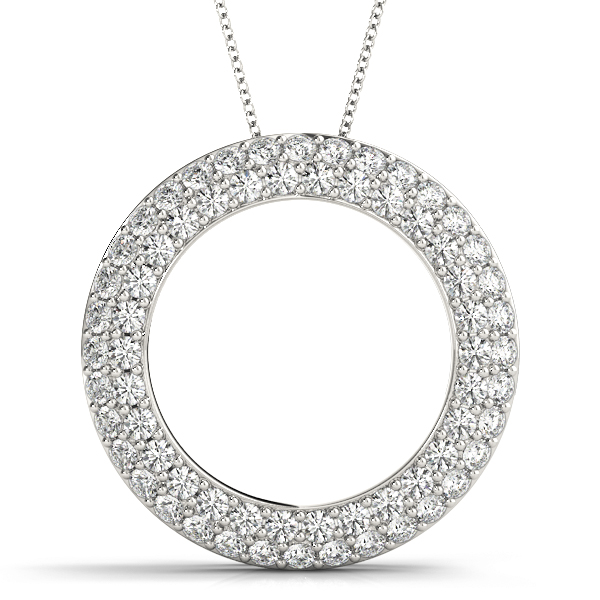 Finley Natural Diamond Pave Set  Necklace