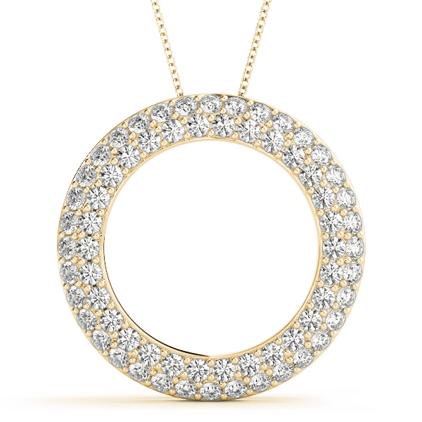 Finley Natural Diamond Pave Set  Necklace