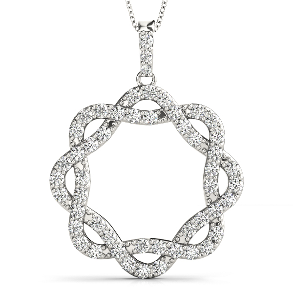 Milton Natural Diamond Pave Set  Necklace
