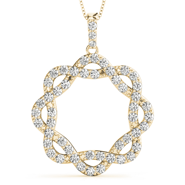 Milton Natural Diamond Pave Set  Necklace