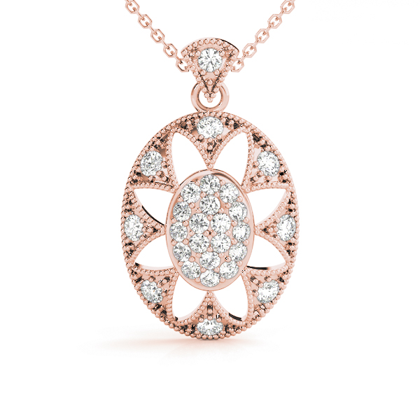 Clyde Natural Diamond Pave Set  Necklace