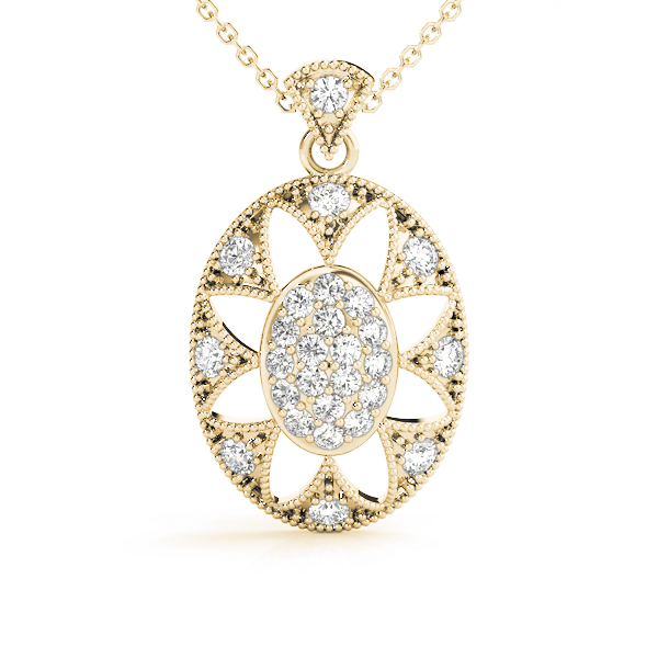 Clyde Natural Diamond Pave Set  Necklace