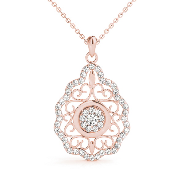 Cassian Natural Diamond Pave Set  Necklace