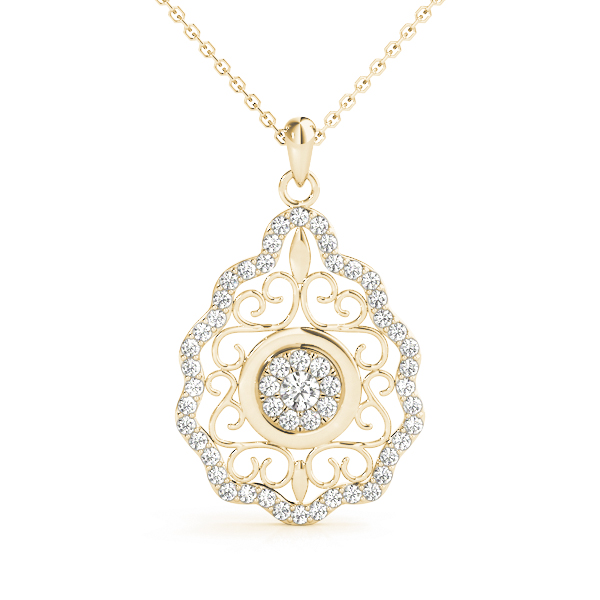 Cassian Natural Diamond Pave Set  Necklace