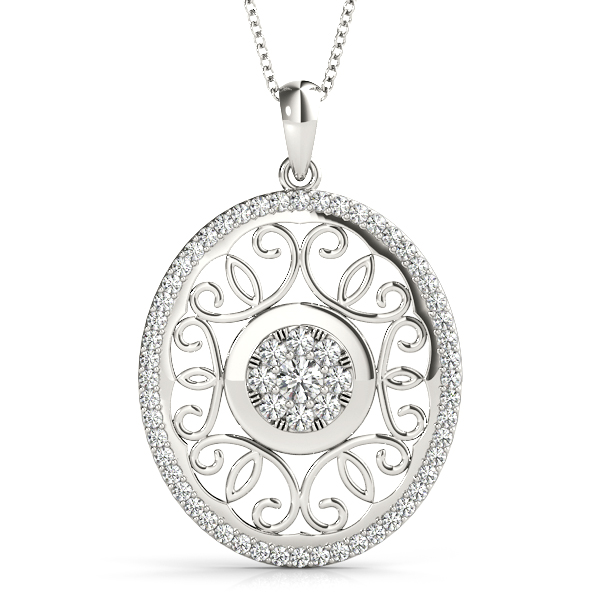 Soren Natural Diamond Pave Set  Necklace