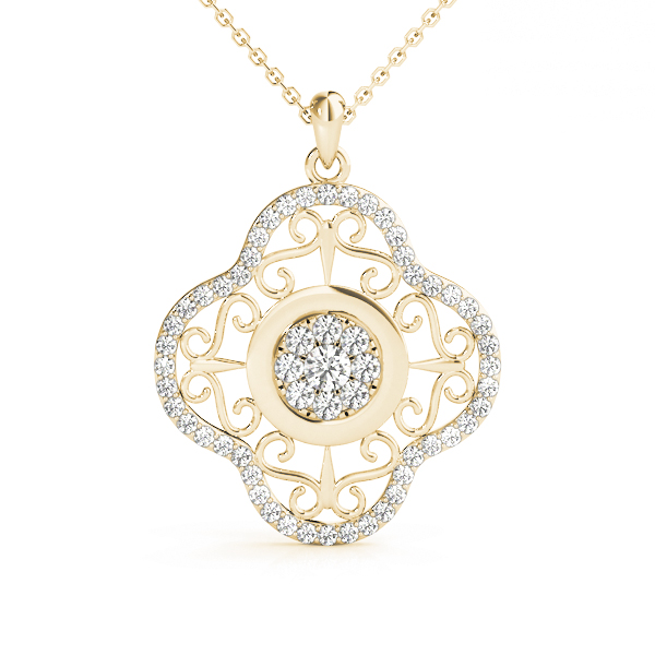Stellan Natural Diamond Bezel Set  Necklace