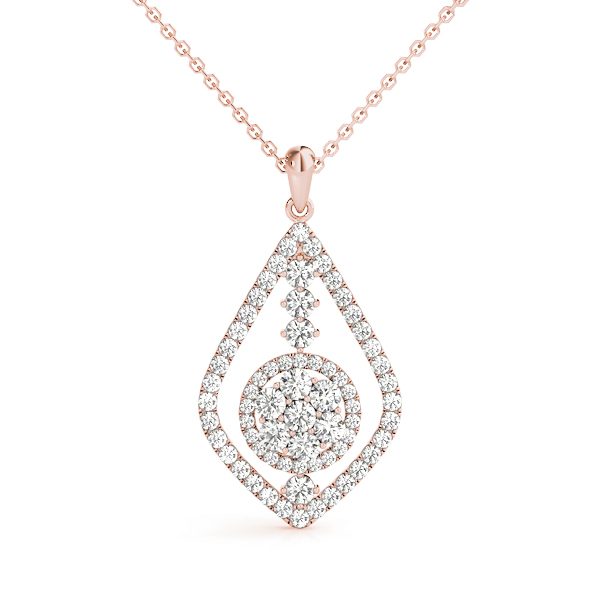 Romulus Natural Diamond Prong Set  Necklace