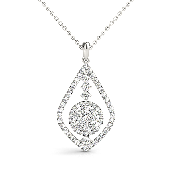 Romulus Natural Diamond Prong Set  Necklace