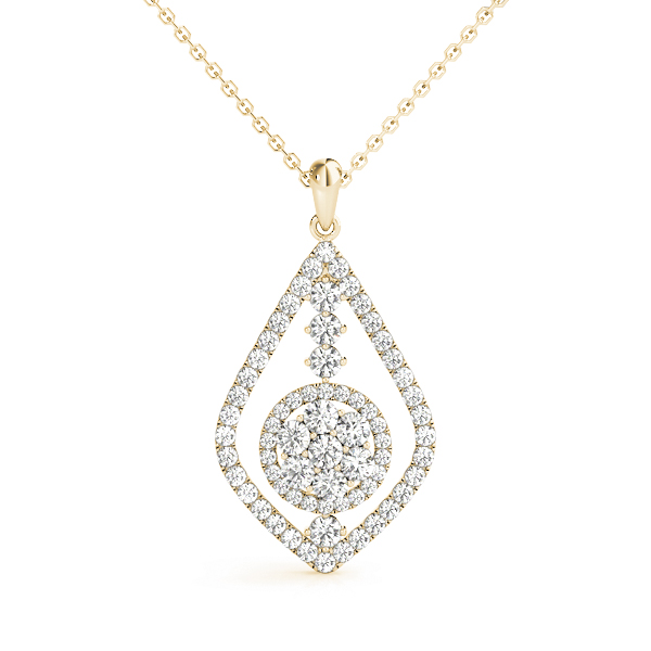 Romulus Natural Diamond Prong Set  Necklace