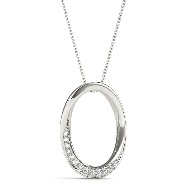 0.06 Ct Lab-Created Diamond Round Cut Yahya Designer Pendants Necklaces in Silver 925