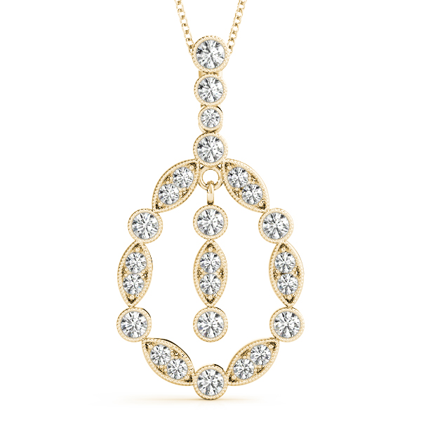 Spencer Natural Diamond Prong Set  Necklace