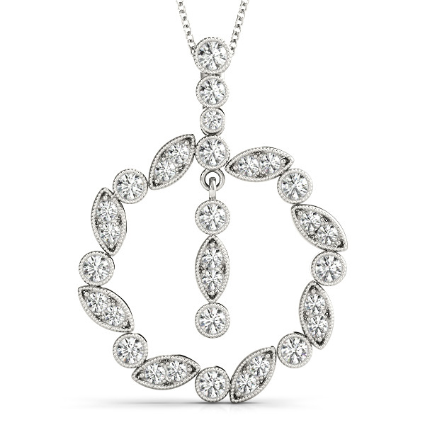 Dylan Natural Diamond Prong Set  Necklace