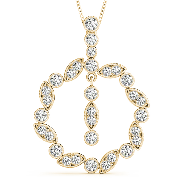 Dylan Natural Diamond Prong Set  Necklace