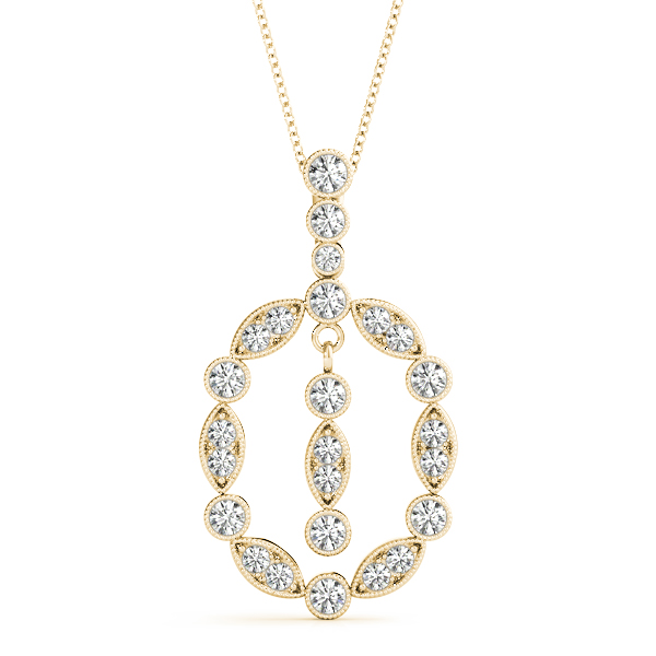 Adrian Natural Diamond Prong Set  Necklace