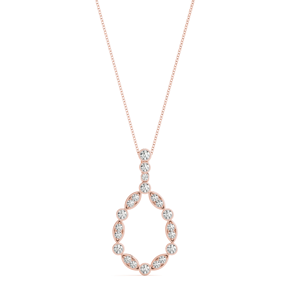 Aaron Natural Diamond Prong Set  Necklace