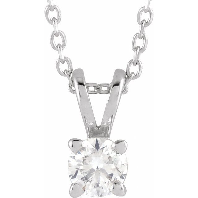 0.1 Ct Natural Diamond Round Cut Taalah  in Silver 925