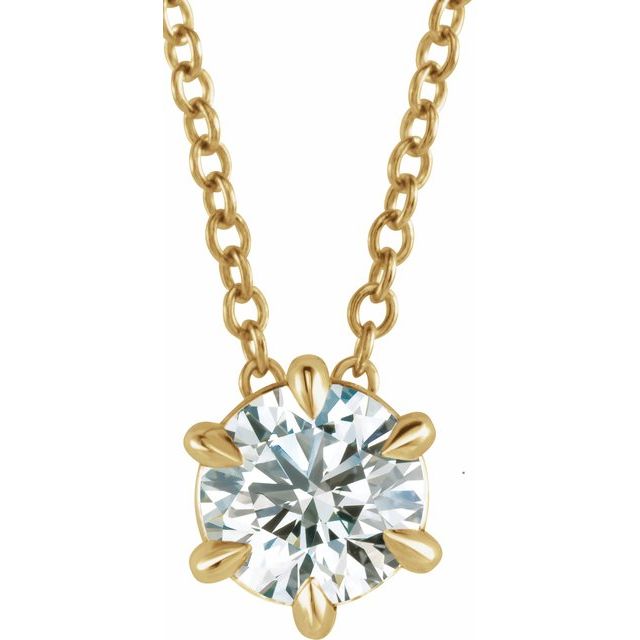 Ronaleah Natural Diamond 6 Prong  Necklace
