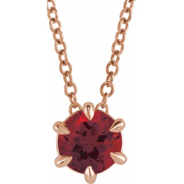 Runild Garnet Rose Gold 6 Prong 