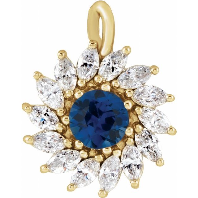 Priscille Blue Sapphire Prong Set  Necklace
