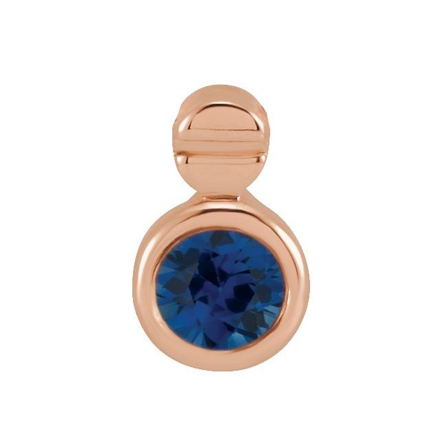 Prita Blue Sapphire Bezel Set  Necklace