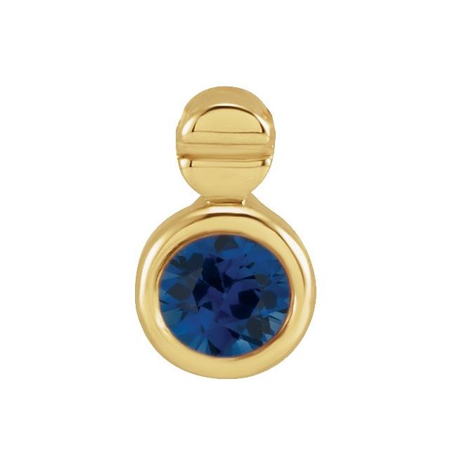 Prita Blue Sapphire Bezel Set  Necklace