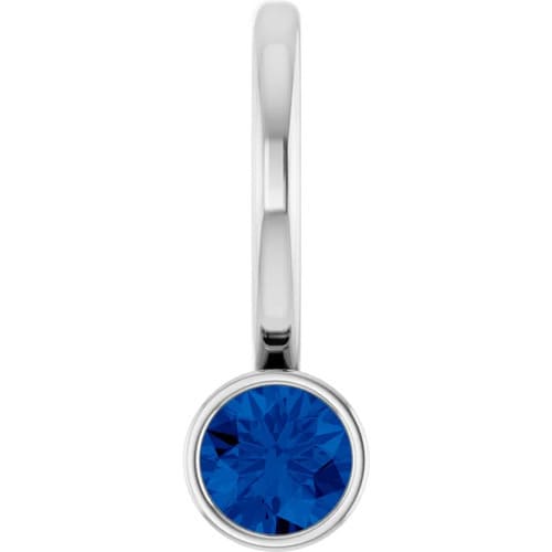 0.3 Ct Blue Sapphire Round Cut Pritha  in Silver 925