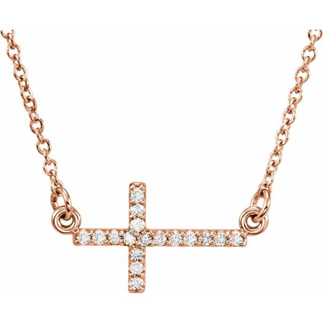 0.25 Ct Lab-Created Diamond Round Cut Jenithra  Cross Pendants Necklaces in Silver 925