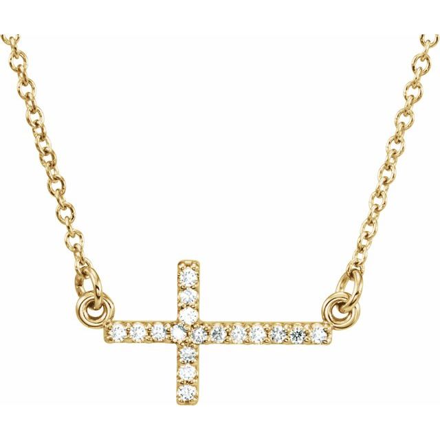 0.25 Ct Lab-Created Diamond Round Cut Jenithra  Cross Pendants Necklaces in Silver 925
