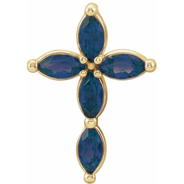 Pujita Blue Sapphire Prong Set  Necklace